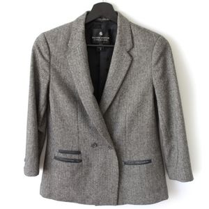 Maison Scotch Herringbone Wool Blazer